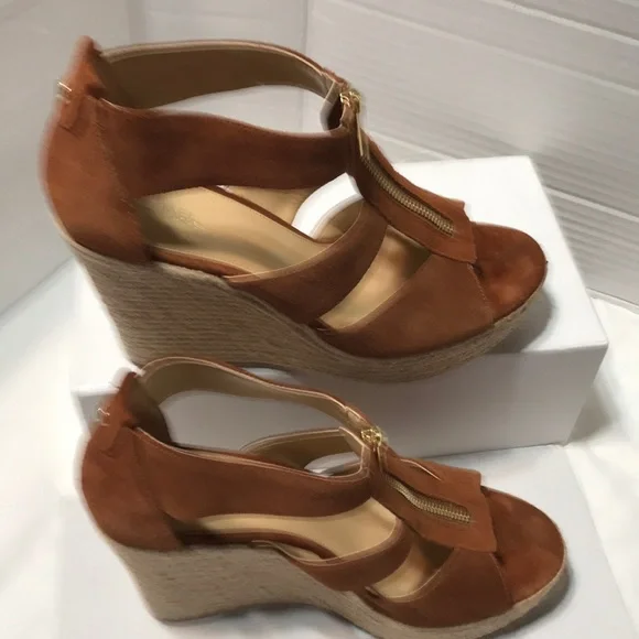 Michael kors suede leather upper espadrilles with front zipper - Picture 1 of 8